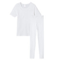 Ens. T-shirt + legging thermique - Blanc - Femme