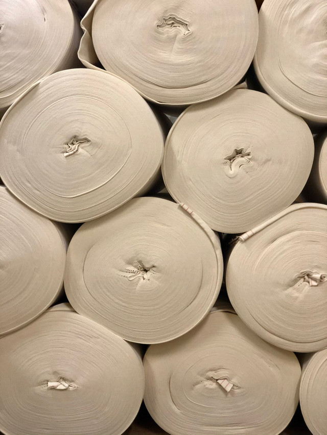 Les rouleaux de coton bio certifiés par le label GOTS