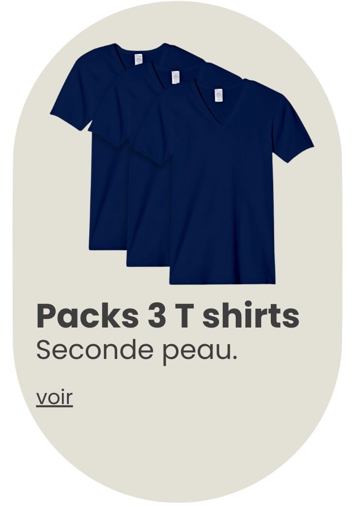 Packs 3 T shirts, Made in France