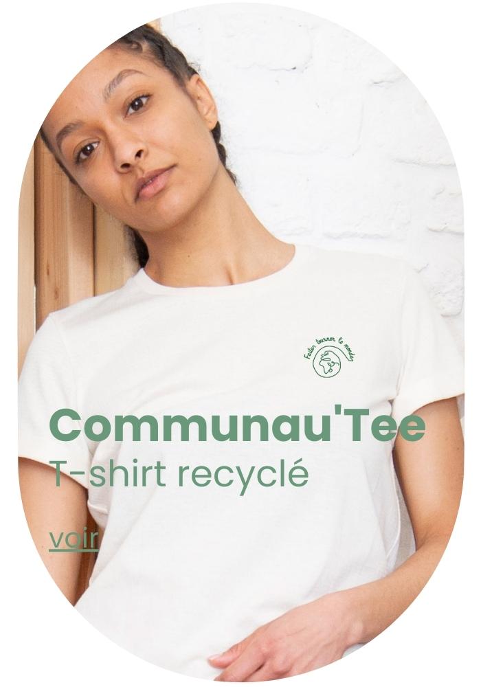 t-shirt recyclé unixese made in france lemahieu