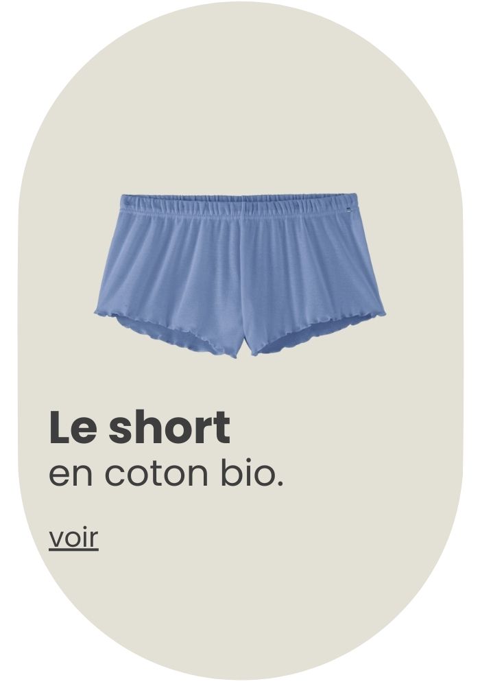 Short coton bio, Made in France