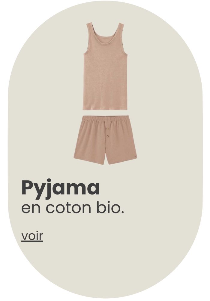 Pyjama débardeur et caleçon, Made in France