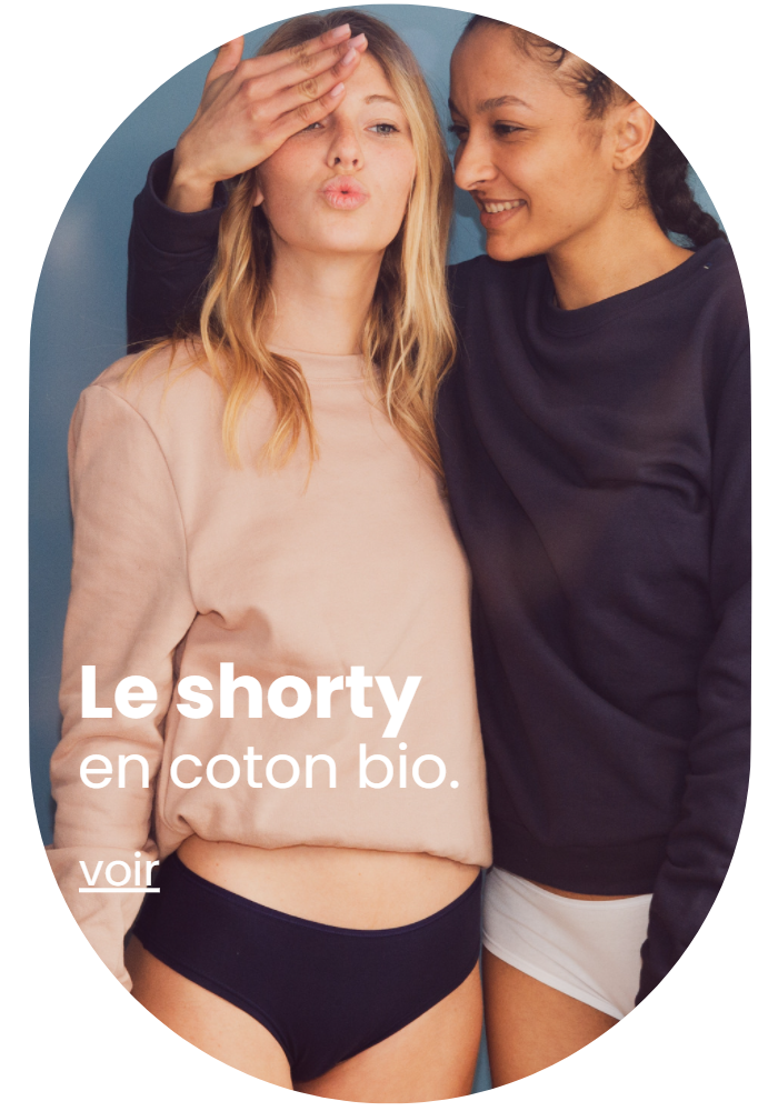 Culotte menstruelle taille haute en coton bio - La Manufacture Rennes