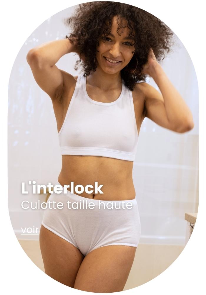 Culotte taille haute interlock coton bio Made in France | Achel par Lemahieu