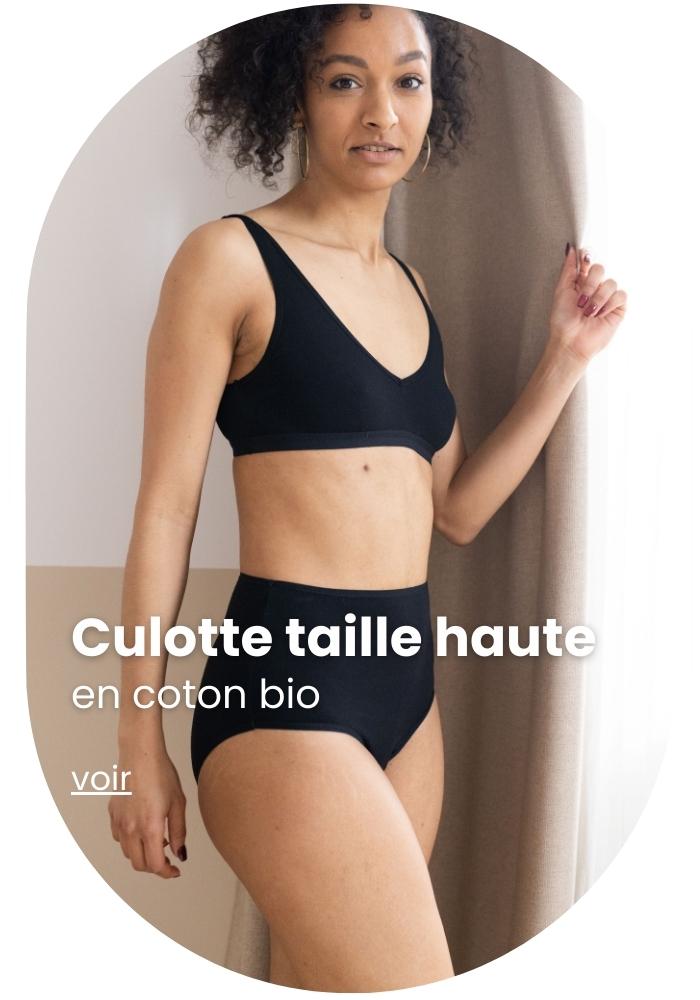 Culotte taille haute en coton bio made in France | Achel par Lemahieu