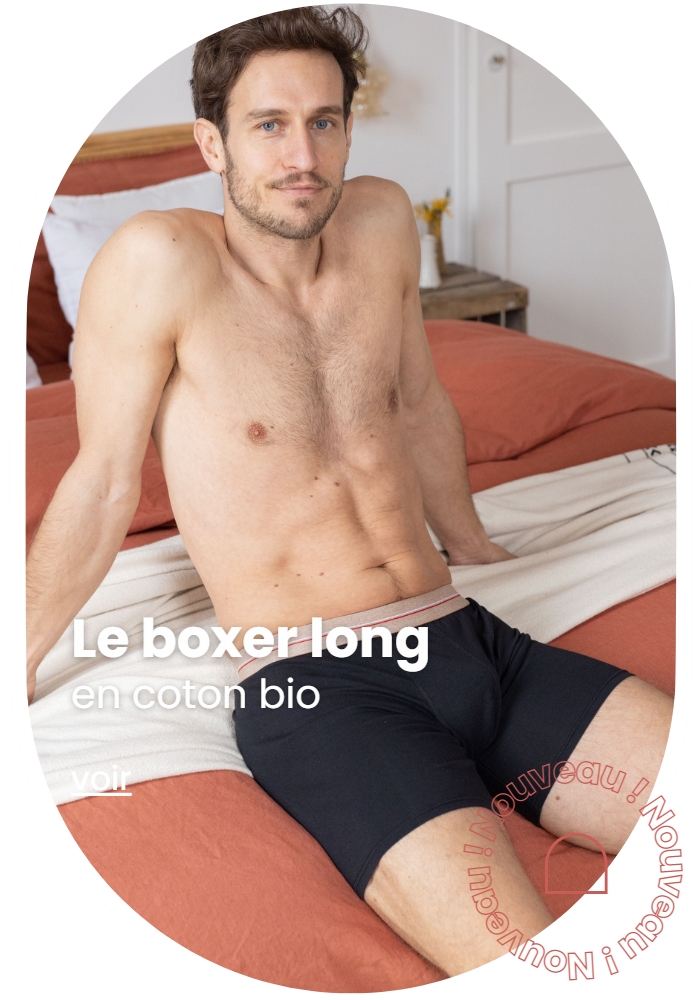 Boxer long en coton bio | Lemahieu Made in France