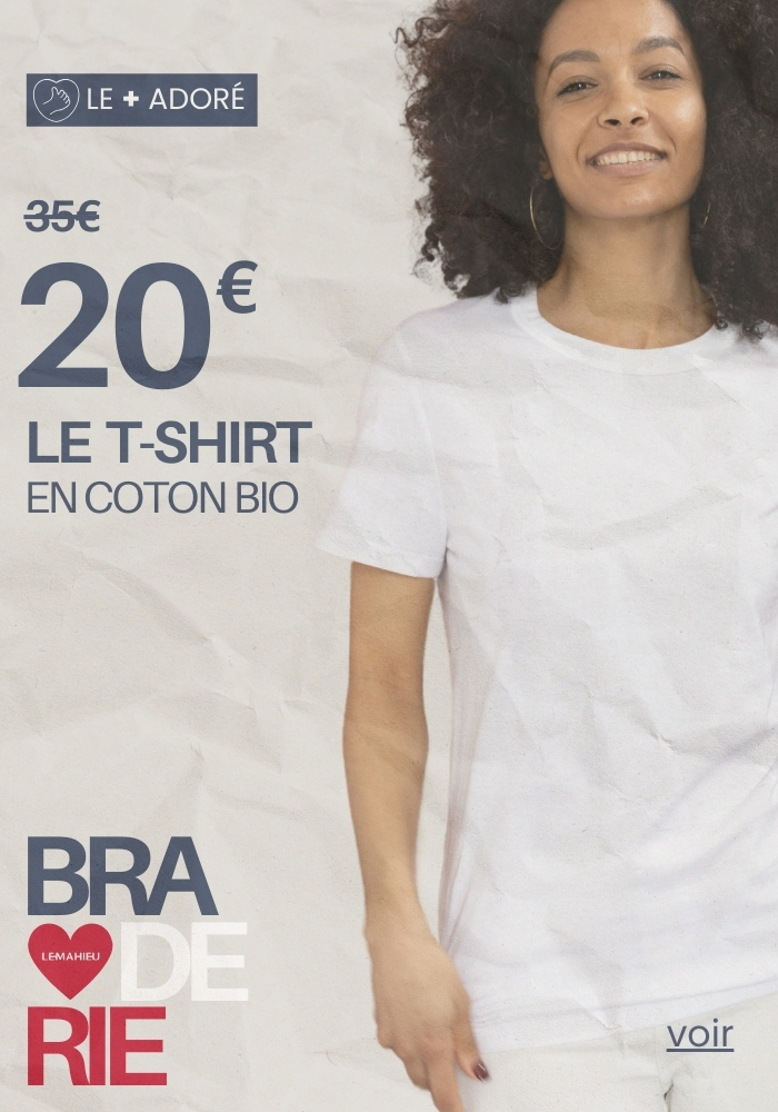 T-shirt blanc Femme Braderie Made in France Lemahieu
