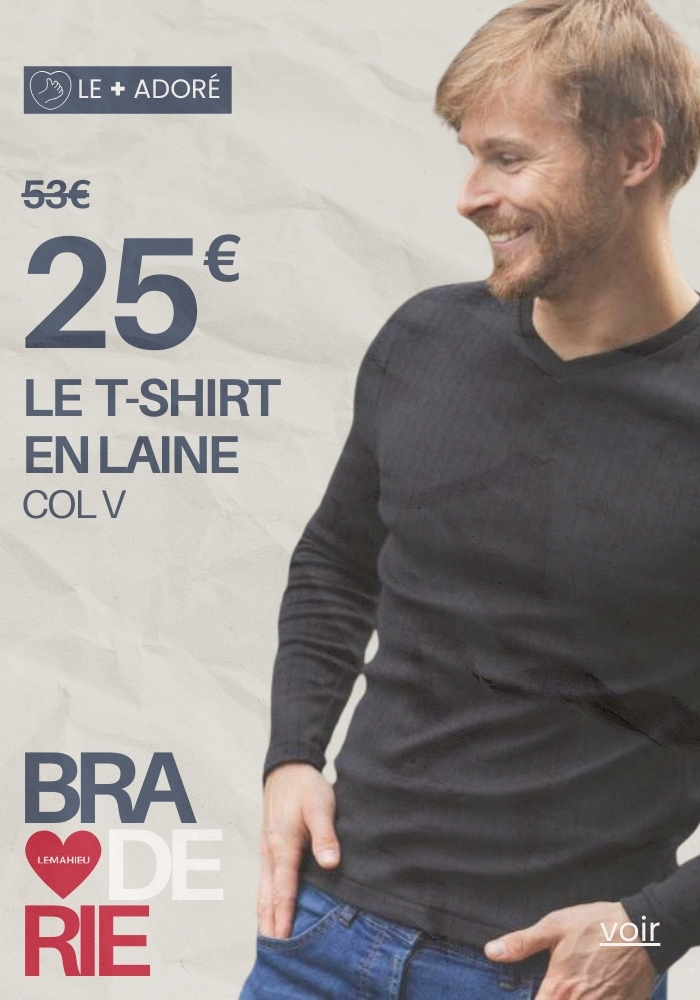 T-shirt laine - Braderie Made in France lemahieu