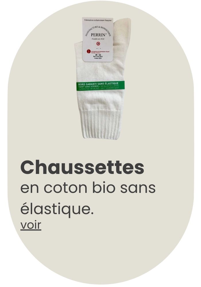 Chaussettes coton bio du 35 au 46 rayées petrole/bleu - Comptoir