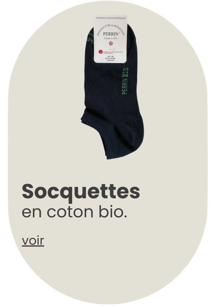 Socquettes coton bio, Made in France