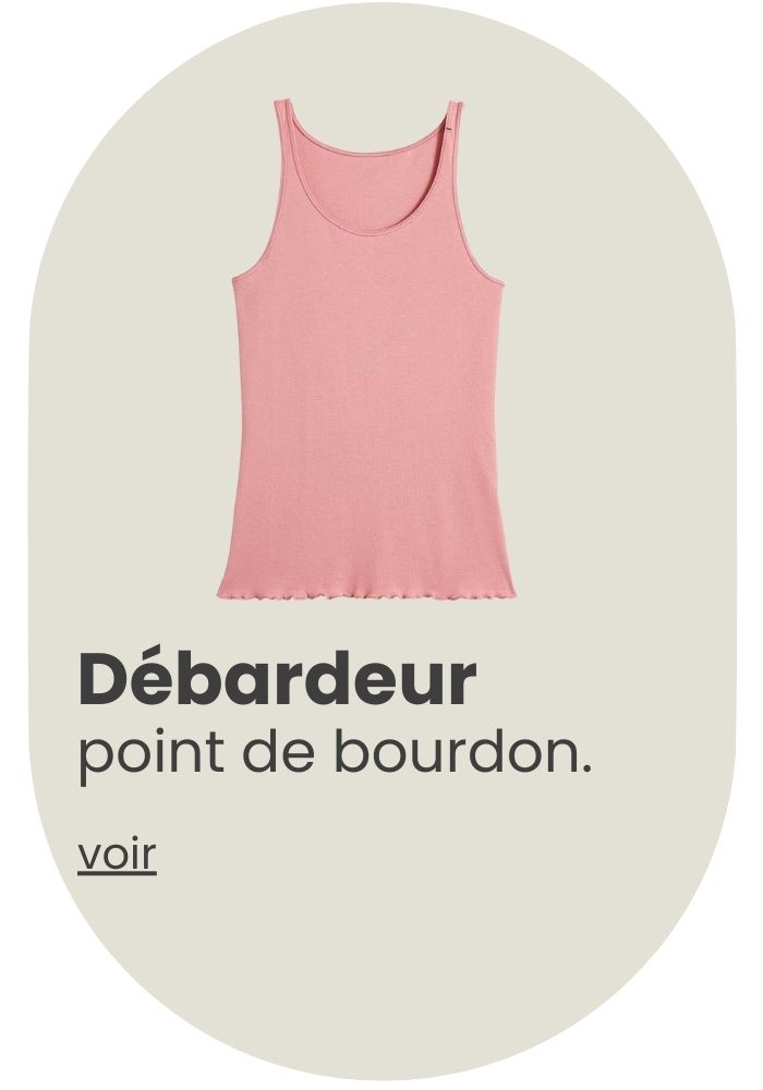 Débardeur point de bourdon, Made in France