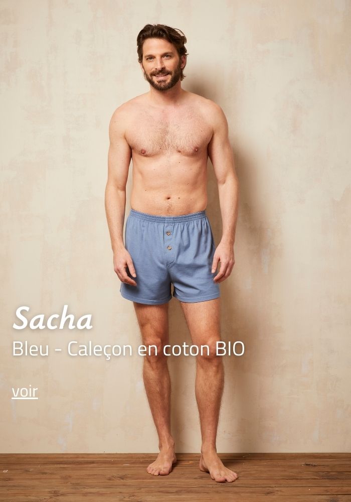 Caleçon short en coton BIO | Made in France Lemahieu