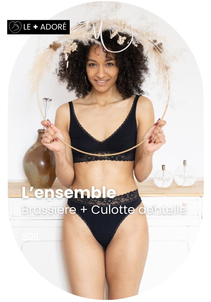 Culotte dentelle + brassière dentelle | Made in France - Lemahieu