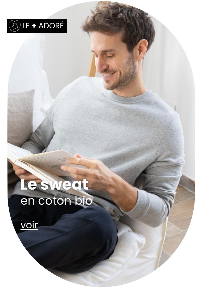 Sous-pull 100% coton bio pour homme