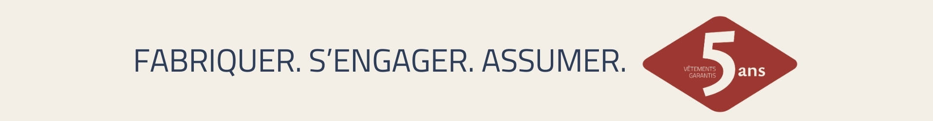 Vêtements Made in France garantis 5 ans